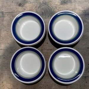 Porsgrund Norway Saga Set‎ Of 4 Rimmed Fruit Dessert Sauce Bowls 5.7” Excellent